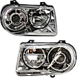 2005 Chrysler 300 C - Driver and Passenger Side Halogen Headlight, With bulb(s), For Models Without Protection and Luxury Group Package, OE Replacement