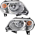 2008 Chevrolet HHR - Driver and Passenger Side Halogen Headlight, With bulb(s), For Models Without RPO-B2E, OE Replacement