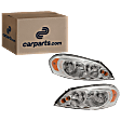 Driver and Passenger Side Halogen Headlight, With bulb(s), OE Replacement