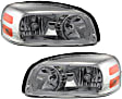 Driver and Passenger Side Halogen Headlight, With bulb(s), OE Replacement