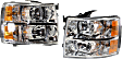 2013 Chevrolet Silverado 1500 - Driver and Passenger Side Halogen Headlight, With bulb(s), OE Replacement, CAPA Certified