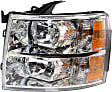 2013 Chevrolet Silverado 1500 - Driver and Passenger Side Halogen Headlight, With bulb(s), OE Replacement, CAPA Certified