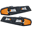 Driver and Passenger Side Corner Lights, With bulb(s), Halogen, Black Interior
