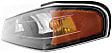 Driver and Passenger Side Corner Lights, With bulb(s), Halogen, Black Interior