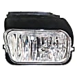 Front, Driver and Passenger Side Fog Lights, Halogen, with Bulb Cover