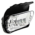 Front, Driver and Passenger Side Fog Lights, Halogen, with Bulb Cover