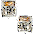 Front, Driver and Passenger Side Fog Lights, With Bulb(s), Halogen, With Turn Signal Light