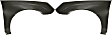 Front, Driver and Passenger Side Fenders, Without turn signal light hole