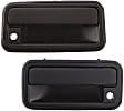 Front, Driver and Passenger Side Textured Black Exterior Door Handle, With Key Hole
