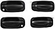 Front and Rear, Driver and Passenger Side Exterior Door Handles, Textured Black, Front - with Key Hole, Rear - without Key Hole