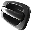Front and Rear, Driver and Passenger Side Exterior Door Handles, Textured Black, Front - with Key Hole, Rear - without Key Hole