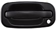 Front and Rear, Driver Side Exterior Door Handles, Extended Cab Pickup, Textured Black Bezel with Textured Black Lever, Front Driver Side - with Key Hole, Rear Driver Side - without Key Hole