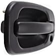 Front and Rear, Driver Side Exterior Door Handles, Extended Cab Pickup, Textured Black Bezel with Textured Black Lever, Front Driver Side - with Key Hole, Rear Driver Side - without Key Hole