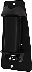 Front and Rear, Driver Side Exterior Door Handles, Extended Cab Pickup, Textured Black Bezel with Textured Black Lever, Front Driver Side - with Key Hole, Rear Driver Side - without Key Hole