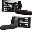 Front, Driver and Passenger Side Interior Door Handles, Textured Black, without Door Lock Hole, 4-Door, Sport Utility