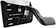 Front, Driver and Passenger Side Interior Door Handles, Textured Black, without Door Lock Hole, 4-Door, Sport Utility