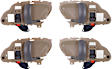Front and Rear, Driver and Passenger Side Interior Door Handles, Beige bezel with primed lever, With door lock button