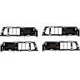 1988-1994 Chevrolet K1500 - Front and Rear, Driver and Passenger Side Interior Door Handles, Black, With door lock button