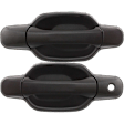 Front, Driver and Passenger Side Exterior Door Handles, Textured Black, Driver Side - With Key Hole; Passenger Side - Without Key Hole
