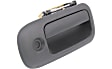 Front, Driver and Passenger Side Textured Gray Exterior Door Handle, With Key Hole