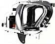 Front or Rear, Driver and Passenger Side Interior Door Handles, Chrome, With door lock button