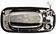 Front, Driver and Passenger Side Chrome Exterior Door Handle, With Key Hole