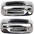 Front, Driver and Passenger Side Exterior Door Handles, Chrome, Driver Side - With Key Hole; Passenger Side - Without Key Hole