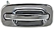 Front, Driver and Passenger Side Exterior Door Handles, Chrome, Driver Side - With Key Hole; Passenger Side - Without Key Hole