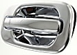 Front, Driver and Passenger Side Exterior Door Handles, Chrome, Driver Side - With Key Hole; Passenger Side - Without Key Hole