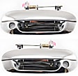 Front, Driver and Passenger Side Chrome Exterior Door Handle, With Key Hole, Sport Utility