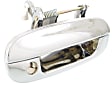 Front, Driver and Passenger Side Chrome Exterior Door Handle, With Key Hole, Sport Utility