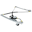 Front, Driver and Passenger Side Power Window Regulator, With Motor