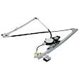 Front, Driver and Passenger Side Power Window Regulator, With Motor