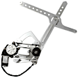 Front, Driver and Passenger Side Power Window Regulator, With Motor