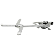 Front, Driver and Passenger Side Power Window Regulator, With Motor