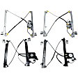 Front and Rear, Driver and Passenger Side Power Window Regulator, With Motor