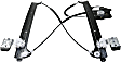 Front and Rear, Driver Side Power Window Regulator, With Motor