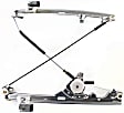 Front, Driver and Passenger Side Manual Window Regulator, Hand-Crank Type