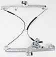 Front, Driver and Passenger Side Manual Window Regulator, Hand-Crank Type