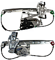 Front And Rear, Passenger Side Power Window Regulator, With Motor