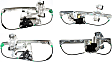 Front and Rear, Driver and Passenger Side Power Window Regulator, With Motor