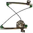 Front, Driver and Passenger Side Power Window Regulator, Without Motor