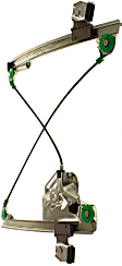 Front, Driver and Passenger Side Power Window Regulator, Without Motor