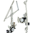 Front And Rear, Driver Side Power Window Regulator, With Motor