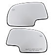 Driver and Passenger Side Mirror Glass, Heated, Non-Towing, No Turn Signal Light, Blind Spot Detection, With Backing Plate