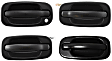 2000-2006 Chevrolet Suburban 1500 - Front and Rear, Driver and Passenger Side Exterior Door Handles, Textured Black, Front Driver Side - with Key Hole, Front Passenger Side and Rear Driver and Passenger Side - without Key Hole