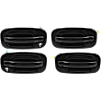 Front and Rear, Driver and Passenger Side Smooth Black Exterior Door Handle, Front - With Key Hole; Rear - Without Key Hole