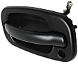 Front and Rear, Driver and Passenger Side Smooth Black Exterior Door Handle, Front - With Key Hole; Rear - Without Key Hole