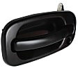 Front and Rear, Driver and Passenger Side Smooth Black Exterior Door Handle, Front - With Key Hole; Rear - Without Key Hole