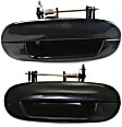 Rear, Driver and Passenger Side Smooth Black Exterior Door Handle, Without Key Hole